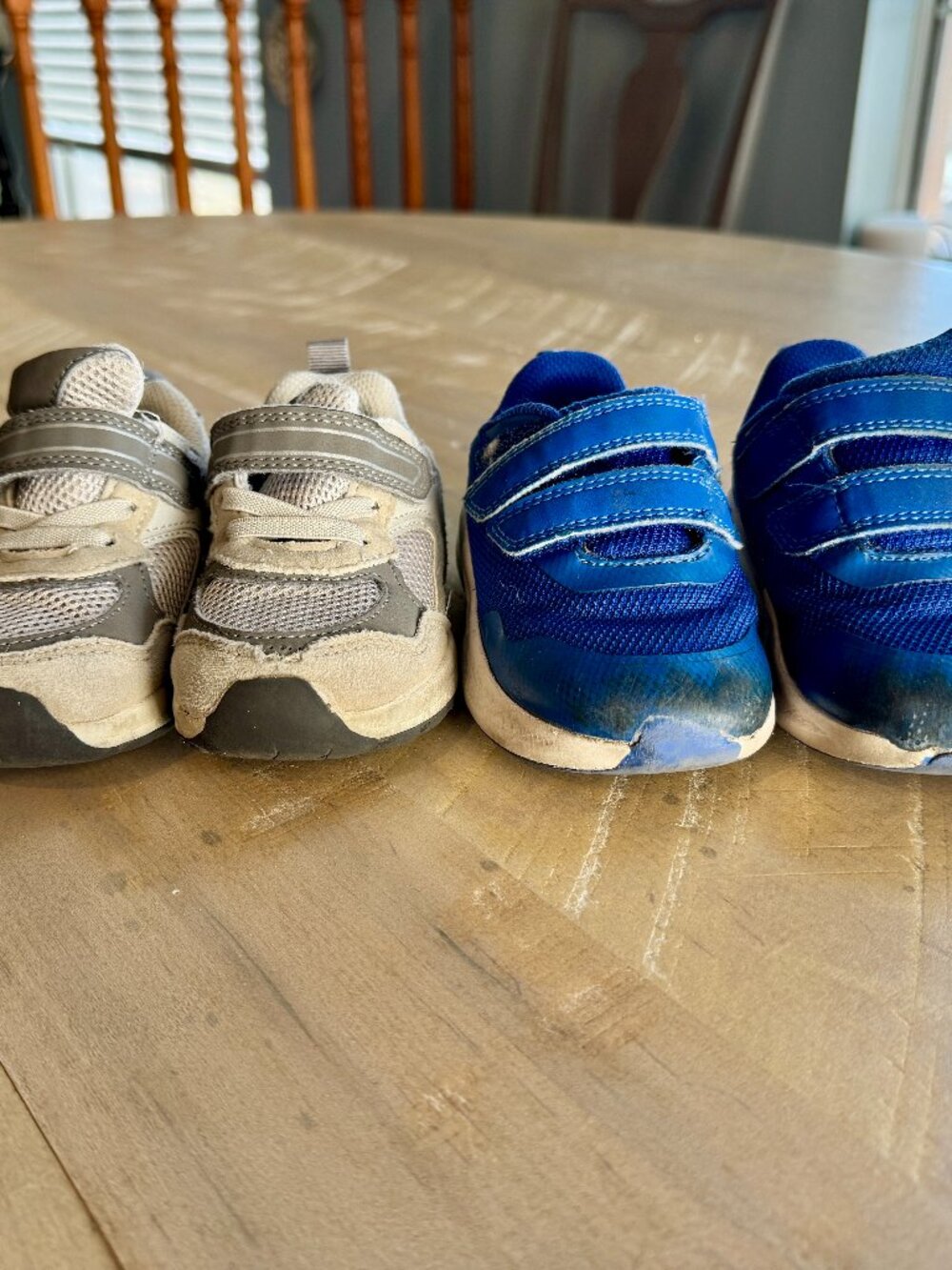 Bundle of Grey and Blue Toddler shoes size 6